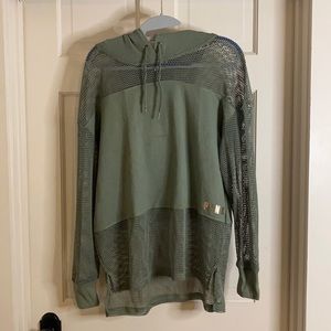 PINK Women’s Size Small Oversized Green Mesh Hoodie